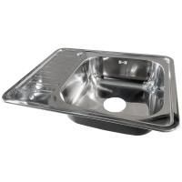 Мойка для кухни IDDIS Basic 65х50, левое, хром, BAS65PRi77