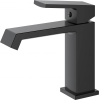 Смеситель для раковины Haiba HB10575-7 BLACK, (гайка), черный