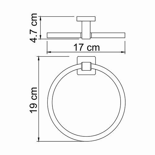 Держатель полотенец WasserKRAFT Lippe K-6500, K-6560