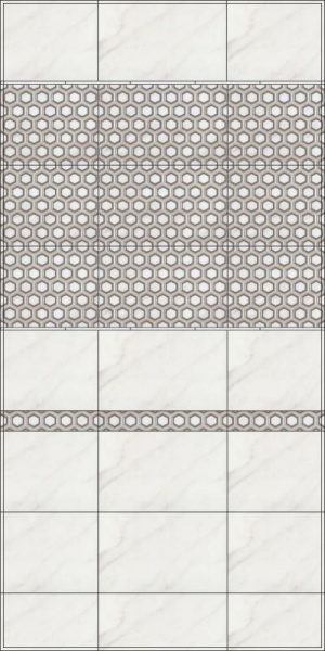 Декор Kerama Marazzi 25х40 Гран Пале белый мозаичный MM6359