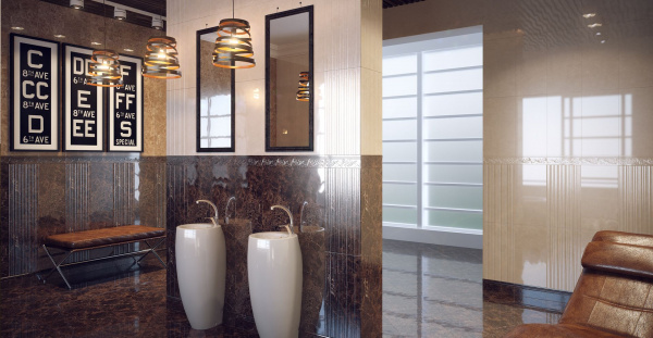 Плитка для стен Golden Tile 300х600 Lorenzo Modern Коричневый (Н47161)