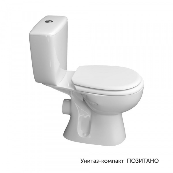 Унитаз-компакт Керамин Позитано мягкое сиденье Инкоэр белый с1, CS00077204