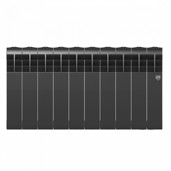 Радиатор биметаллический Royal Thermo BiLiner 350 /Noir Sable - 10 секций, черный графитовый, RTBNS3