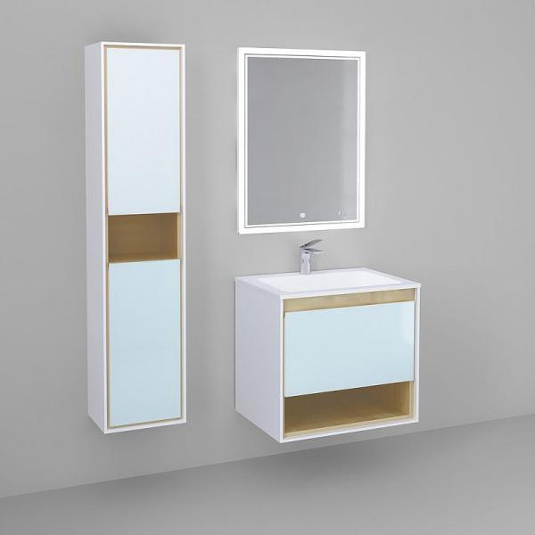 Тумба Jorno Glass 65 подвесной, Gla.01.62/P/W