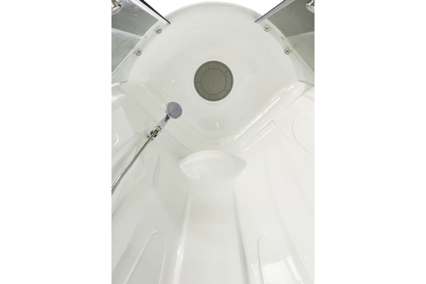 Гидромассажный бокс Royal Bath 90х90х217, прозрачное стекло,  белый профиль, RB 90BK1-T