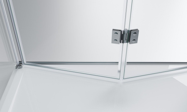 Душевая кабина BelBagno Albano 900x1000x1950, прозрачное стекло, хромированный профиль, ALBANO-ASH-1