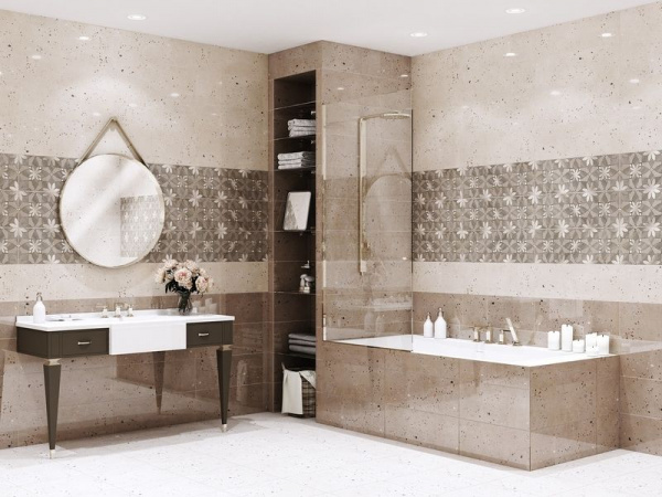 Керамическая плитка настенная Eletto Ceramica TERRAZZO MOCCA 25,1*70,9 1с, 507571101
