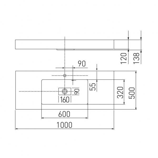 Раковина Акватон Ричмонд 100 белая, 1A70603KRD010