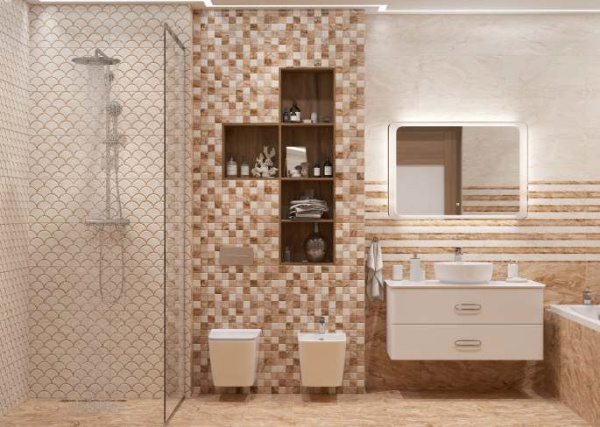 Керамическая плитка настенная Cube Ceramica Prado Lines Gray 30*60