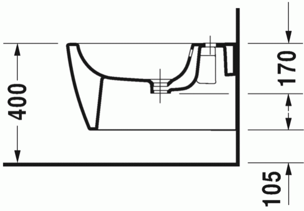 Биде подвесное Duravit Me by Starck 370 x 570, 2288150000