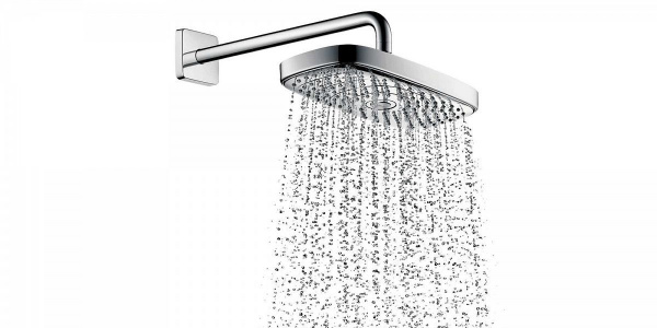 Верхний душ с душевым кронштейном Hansgrohe Raindance Select E 300 2jet, хром, 26609400