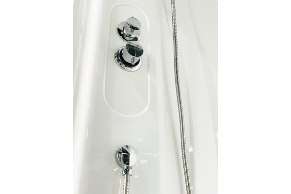 Гидромассажный бокс Royal Bath  90х90х217, матовое стекло, белый профиль, RB 90BK1-M