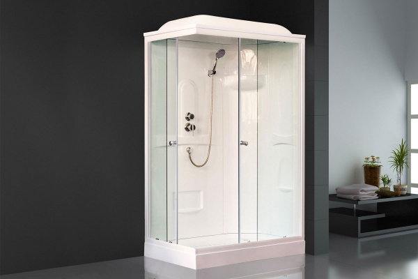 Гидромассажный бокс Royal Bath 120х80х217,прозрачное  стекло, белый профиль, правая, RB 8120HP1-T-R