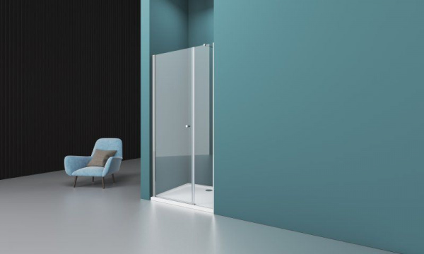 Душевая дверь BelBagno 1300x1950, прозрачное стекло, хромированный профиль, ETNA-B-11-60+70-C-Cr