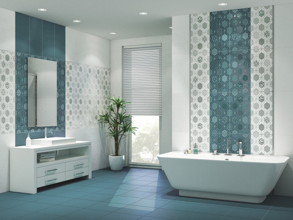 Керамическая настенная плитка Azori DEVORE INDIGO 31,5*63 1с, 507161101