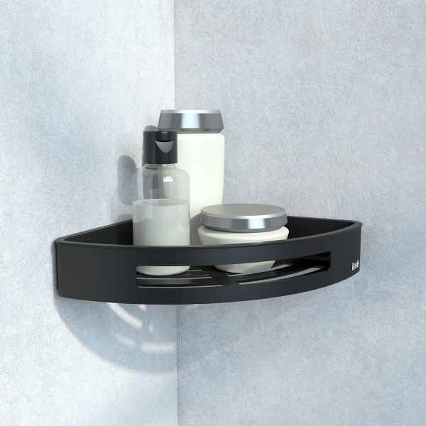 Полка IDDIS  Optima Home, угловая, черный, SHE11SBi44