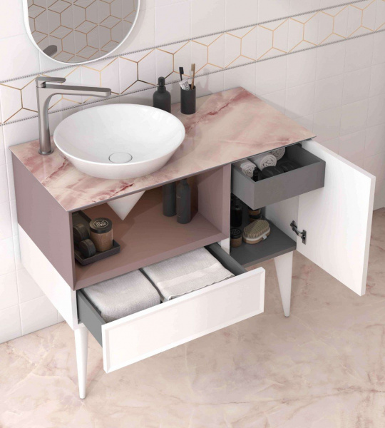 Столешница Kerama Marazzi Cono/Коно ониче розовый, CO2.VT278\97
