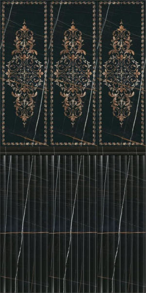 Декор Kerama Marazzi Милан Греппи черный мозаичный 45x37,5x10, T017\14026