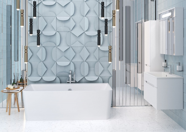 Ванна из искусственного мрамора Aqua de Marco Данте 169*75*58 см, белая, 1170WDAN