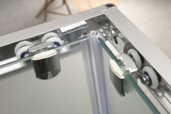 Душевая кабина BelBagno Unique (1000-1150)x(750-900)x1900, текстурное стекло, хромированный профиль,