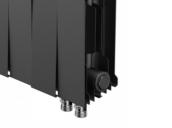 Радиатор биметаллический Royal Thermo PianoForte 200 /Noir Sable VDR - 14 секций, черный графитовый,