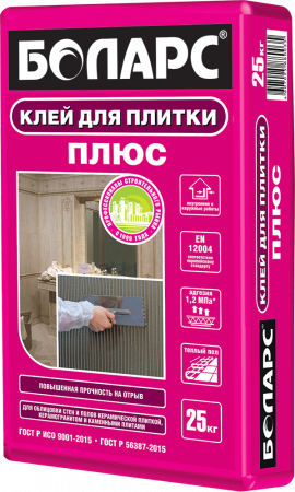 Клей для плитки Боларс ПЛЮС 25 кг