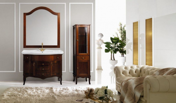 Тумба для раковины Cezares RUBINO 105x59x82, RUBINO.BA.BLO Bianco laccato opaco