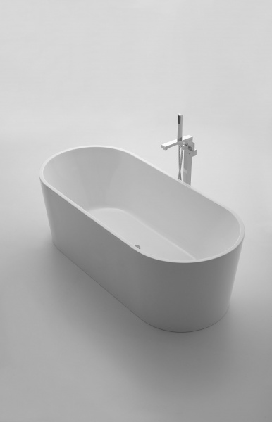 Ванна акриловая BelBagno 160*75 см, белая, без перелива, BB71-1600-W0