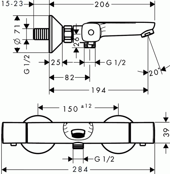 Ecostat Universal Термостат для ванны 13123000