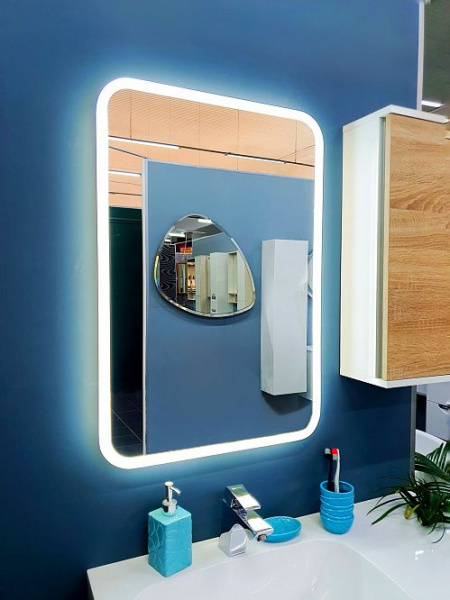 Зеркало Aqua de Marco Марони 68.5*91.5 см, с LED-подсветкой, сенсорный выключатель, Mar70/90
