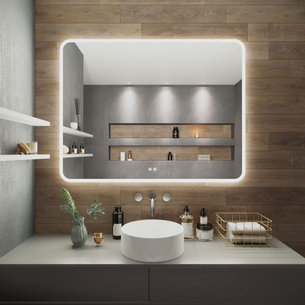 Зеркало Aqua de Marco Амазон 120*80 см, с LED-подсветкой, антизапотевание, Amz120/80