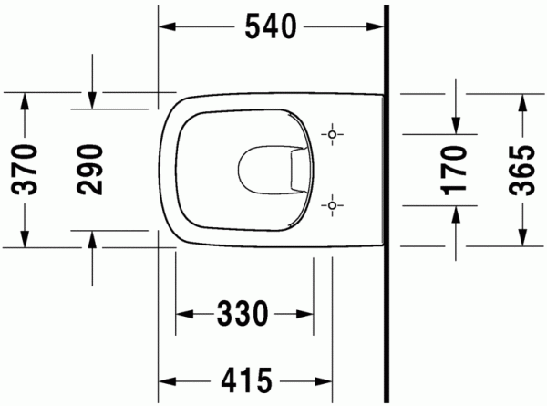 Унитаз подвесной Duravit DuraStyle Rimless безободковый, без сиденья, белый глянцевый , 2538090000