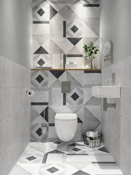 Керамогранит Cersanit Мотлей (Motley) светло серый 29,8х29,8, 11047