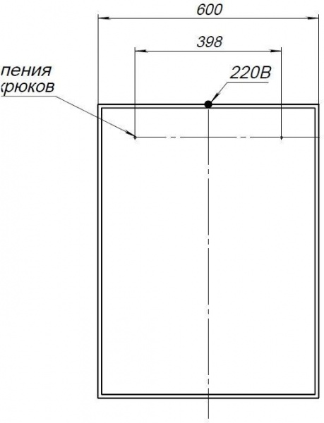 Зеркало Aquanet Nova Lite 60 белый LED