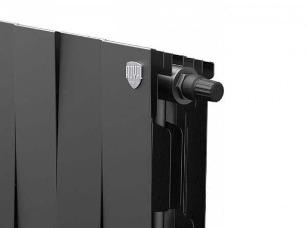 Радиатор биметаллический Royal Thermo PianoForte 200 /Noir Sable VDR - 18 секций, черный графитовый,