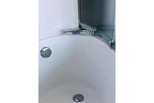 Гидромассажный бокс Royal Bath 150х100х225,  матовое стекло, хромированный профиль, левая, RB 150ALP