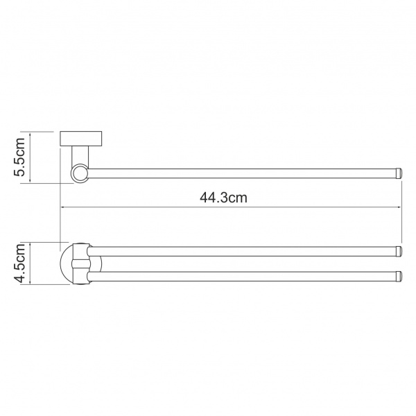 Держатель полотенец WasserKRAFT Donau K-9400, K-9431