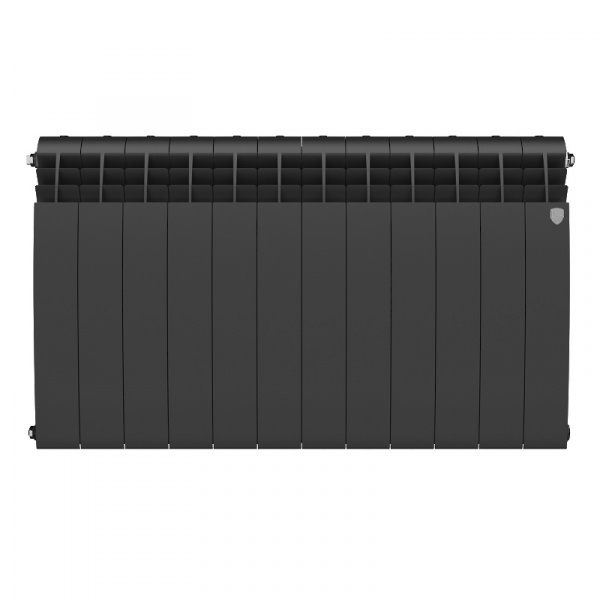 Радиатор биметаллический Royal Thermo BiLiner 500 /Noir Sable - 12 секций, черный графитовый, RTBNS5