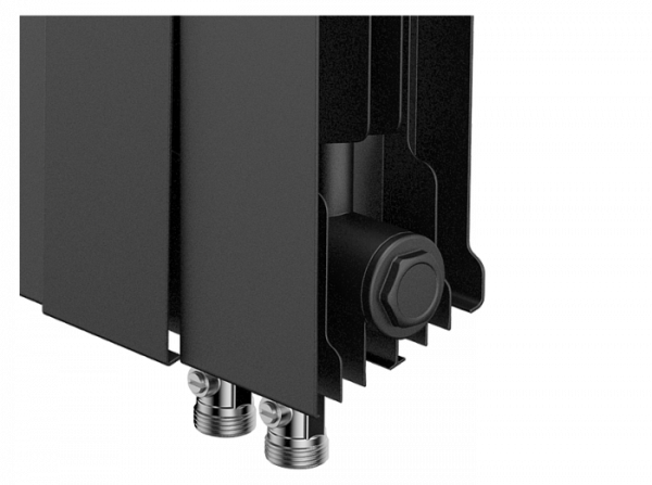 Радиатор биметаллический Royal Thermo PianoForte 300 /Noir Sable VDR - 16 секций, черный графитовый,