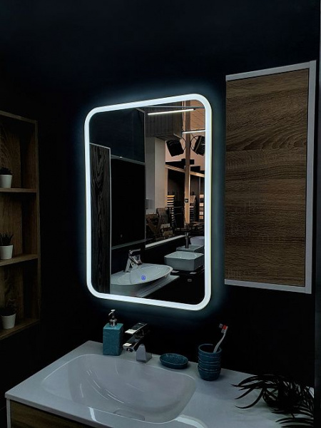 Зеркало Aqua de Marco Марони 100*80 см, с LED-подсветкой, сенсорный выключатель, Mar100/80