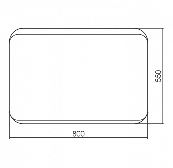 Зеркало Loranto Алькон 550*800 (гор/верт крепеж), ФР-00002360