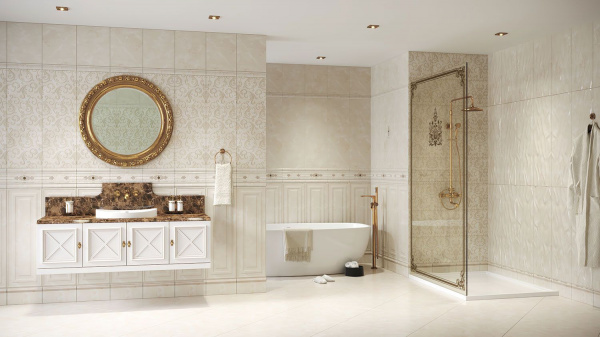 Декор Eurotile Ceramica MARBELIA (окно) 24,5х69,5 (новый), 606