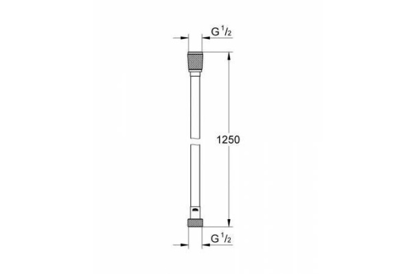 Душевой шланг Grohe Silverflex 1250 мм, гладкий, Anti-Twist, хром, 28362000