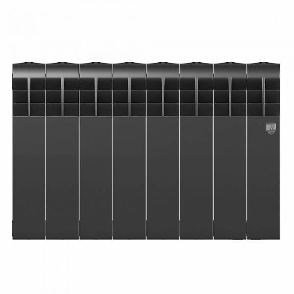 Радиатор биметаллический Royal Thermo BiLiner 350 /Noir Sable - 8 секций, черный графитовый, RTBNS35