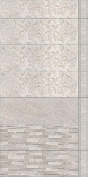 Плитка настенная Kerama Marazzi 30*89,5 Гренель серый светлый структура 13054R