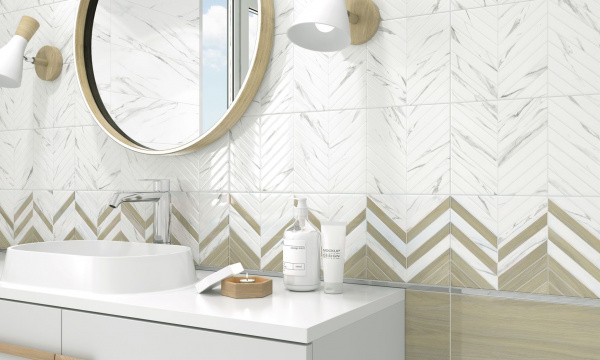 Керамическая плитка настенная Alma Ceramica рельефная Токио / Tokio 200*600*8, TWU11TOK414