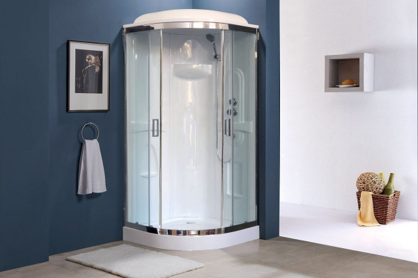Гидромассажный бокс Royal Bath 90х90х217, прозрачное стекло, хромированный профиль, RB 90HK1-T-СН