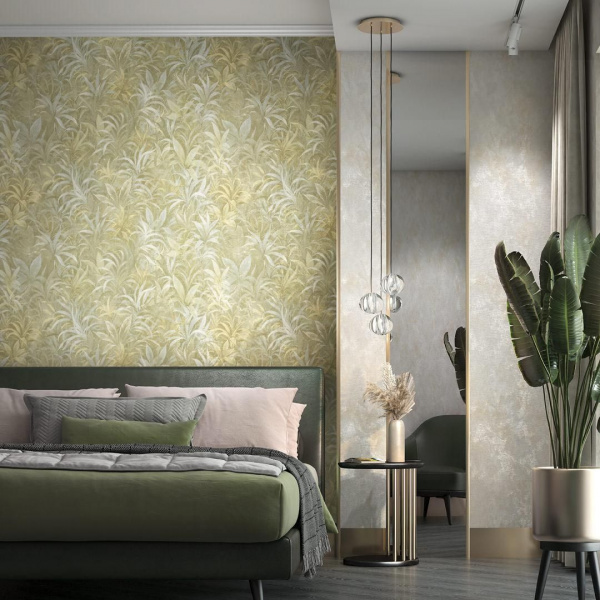 Обои виниловые Kerama Marazzi Экзотика мотив, серый, KM6001