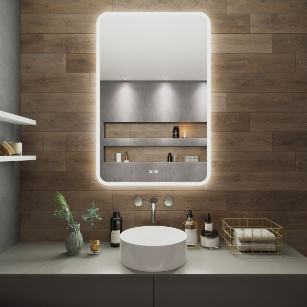 Зеркало Aqua de Marco Амазон Мюзик 68.5*91.5 см, с LED-подсветкой, Bluetooth, динамики, антизапотева