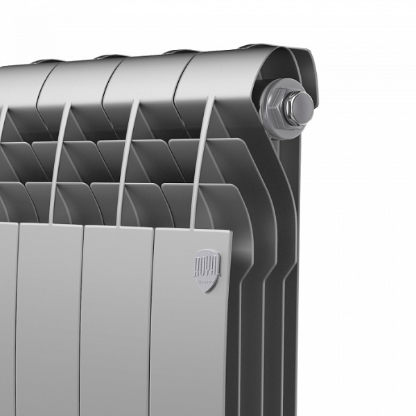 Радиатор биметаллический Royal Thermo BiLiner 350 /Silver Satin - 4 секции, серебристый, RTBSS35004
